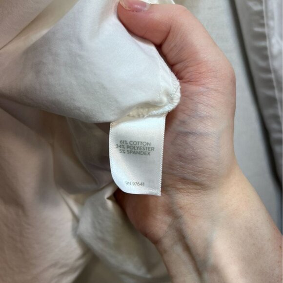 J.Jill Womens Wearever Collection Button Front Blouse White Long-Sleeve Casual - Picture 3 of 12